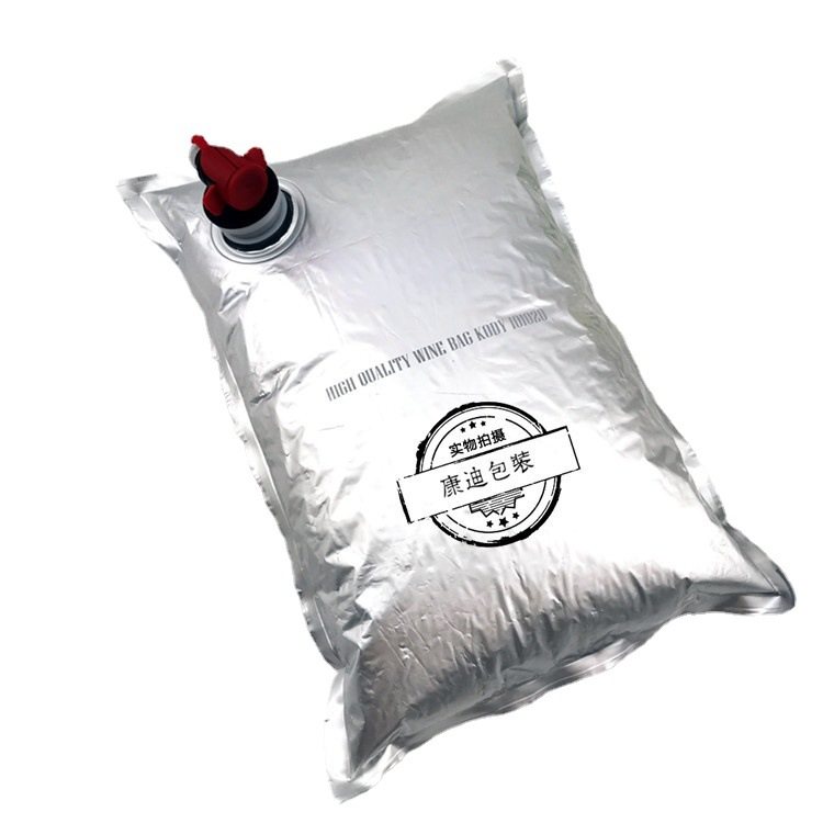 Custom-Printed Butterfly Valve BIB Inner Pouch | Pure Aluminium, Metallized & Clear Film for Red Wine, Baijiu & Fruit Wine Transport, 1–200 L