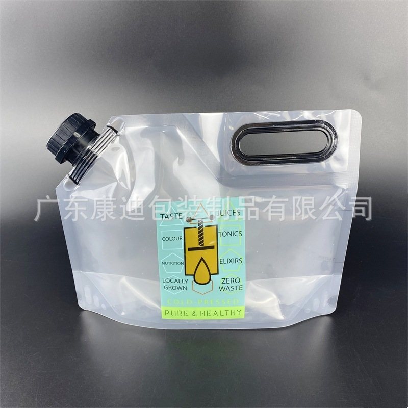 Custom 10 L Dual-Spout Valve Water Pouch for Mineral Water and Liquid Storage