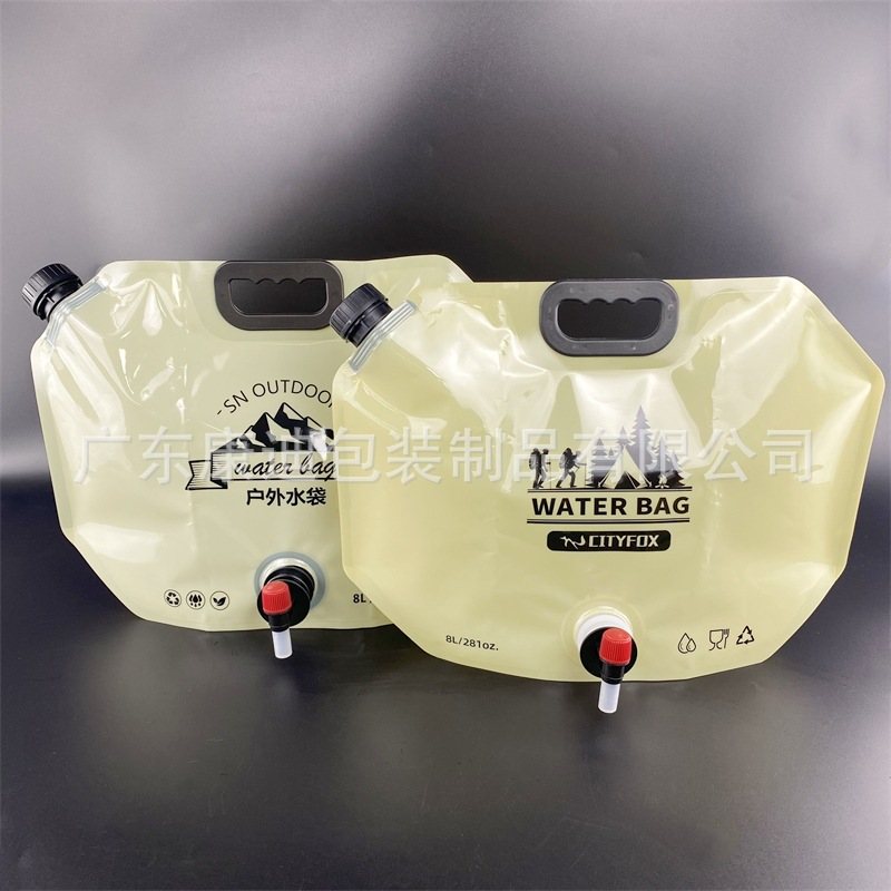 Custom 5L Liquid Pouch with Spout & Handle | 1–10 L Nylon Laminate Transparent Stand-Up Bags for Beer, Soy Milk & Juice
