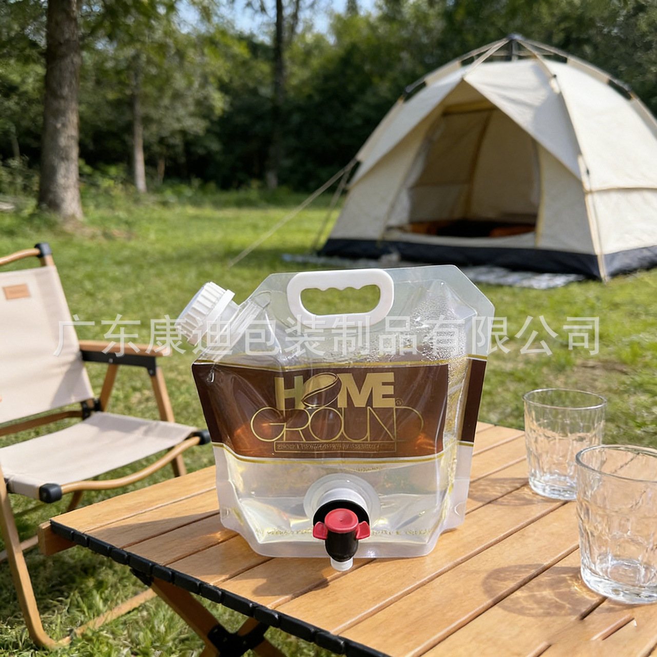 5 L Foil & Clear Stand-Up Spout Pouch for Liquor, Beverage and Drinking Water Packaging