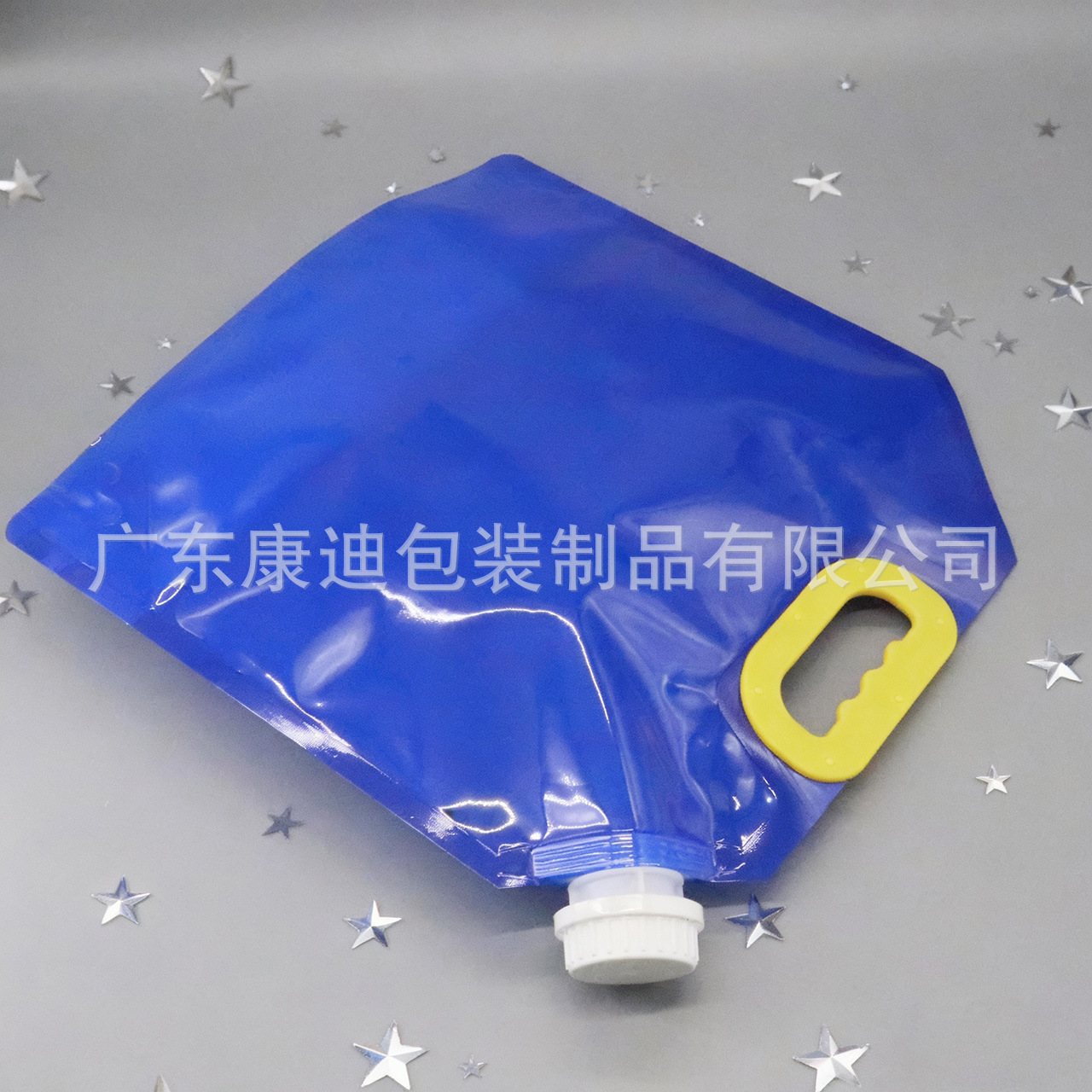 5 L Foil & Clear Stand-Up Spout Pouch for Liquor, Beverage and Drinking Water Packaging