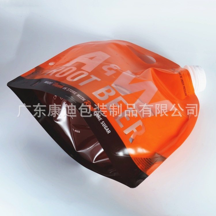 Custom 5 L & 10 L Outdoor Stand-Up Spout Pouch with Handle — Pure Aluminium Beer & Beverage Packaging