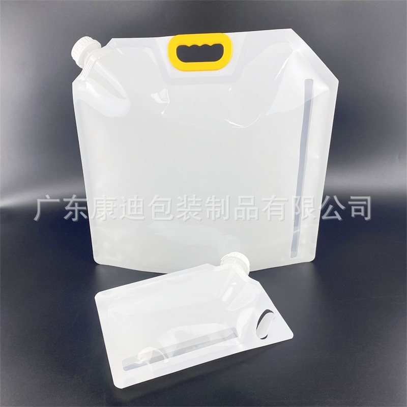 Custom 5 L Stand-Up Spout Pouch with Carry Handle | Metallized & Aluminum Foil Liquid Bag for Outdoor Drinking Water