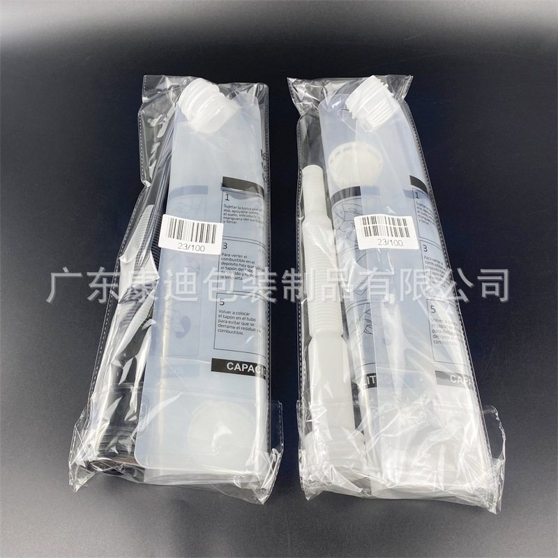 Custom 5 L Carry-Handle Milky White PE Laminated Spout Pouch for Bleach and Waterproofing Liquids