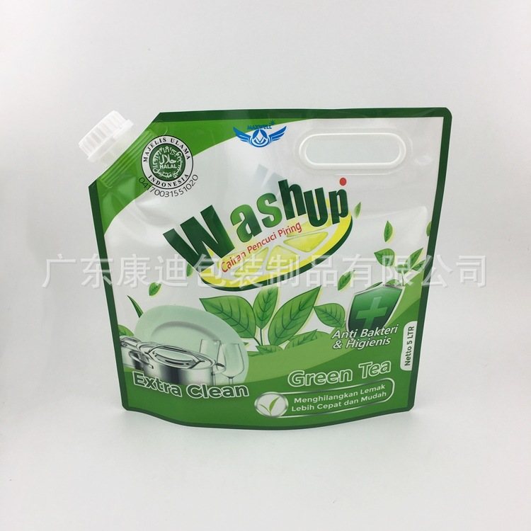 Custom Milky-White PE Stand-Up Spout Liquid Pouch for Laundry Detergent & Disinfectants | 5–10 L Series, 3 L Standard