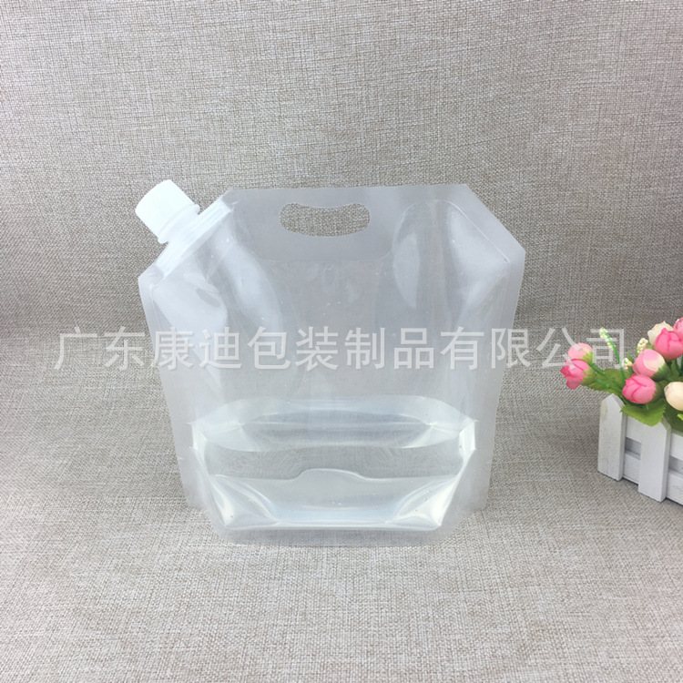 3L/5L Clear Stand-Up Spout Pouch with Handle | Beer, Liquid Food & Outdoor Water Packaging