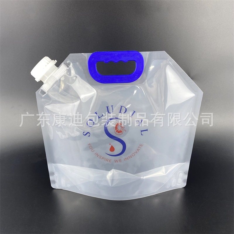 5L Stand-Up Spout Water Pouch with Carry Handle | Custom Liquid Packaging, Factory Direct