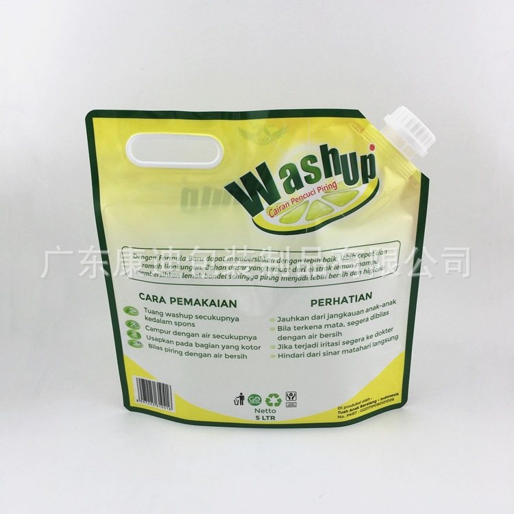 Custom 3 L / 5 L Light-Blocking Drinking-Water Stand-Up Spout Pouch with Carry Handle