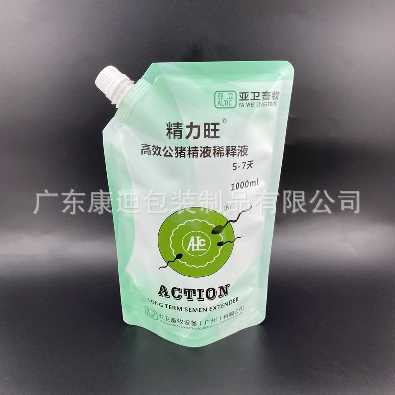 5350ML Custom Aluminium-Laminated Spout Pouch for Hydrogen-Rich Water & Juice – Four-Side Seal Small-Volume Liquid Bag