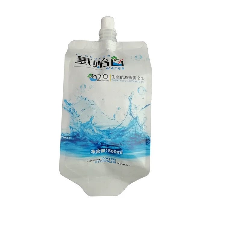 Custom Clear Stand-Up Spout Pouch | 1–1000 ml Liquid Takeaway Bag with Large or Small Spout