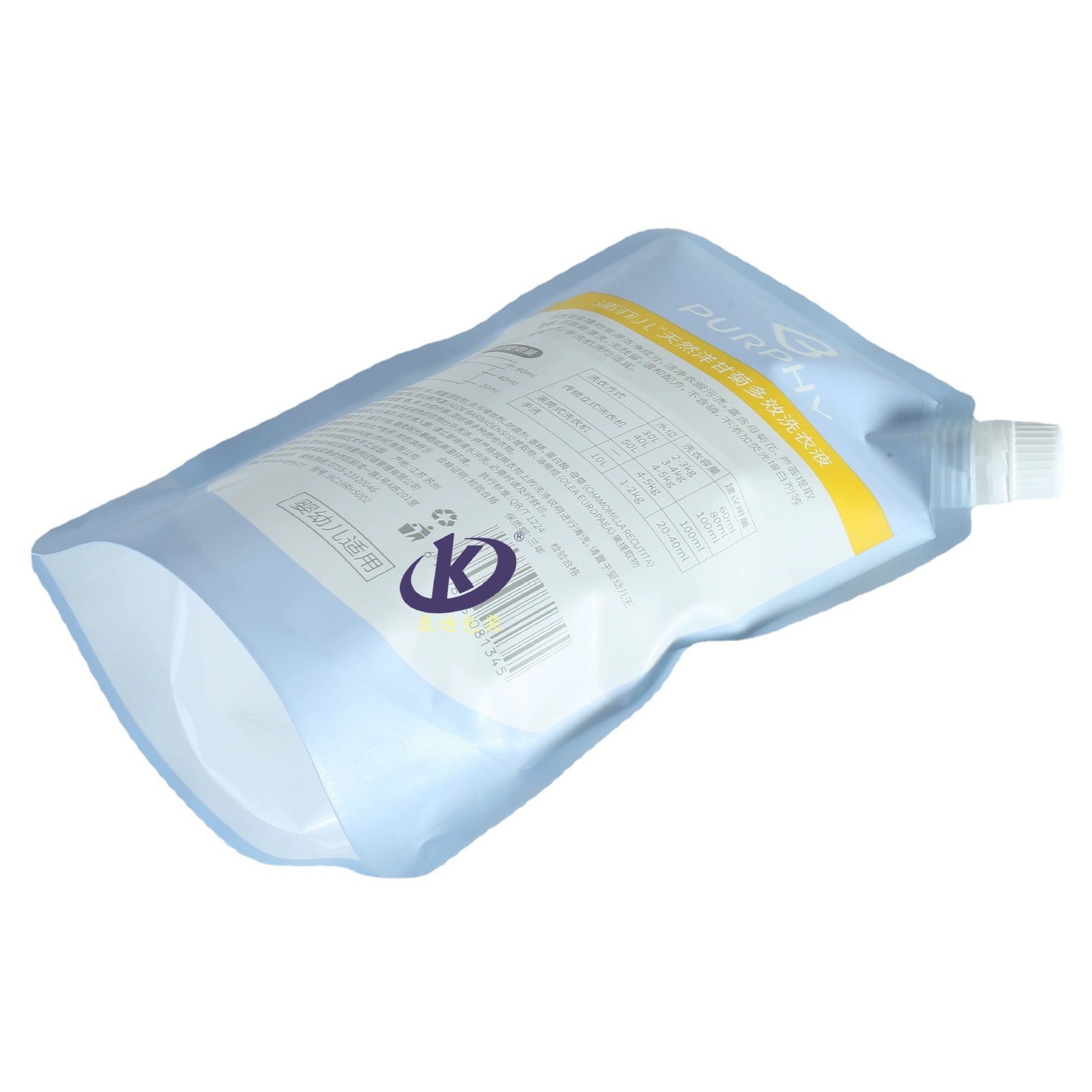 Custom 1–1000 ml Printed Foil Spout Pouch for Laundry Detergent & Household Liquids
