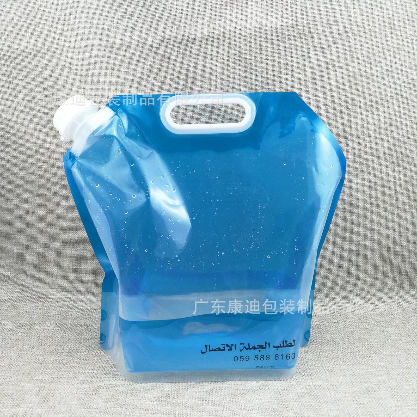 Custom Foil Eight-Side-Seal Stand-Up Spout Pouch for Hydrogen-Rich Water and Liquid Beverages