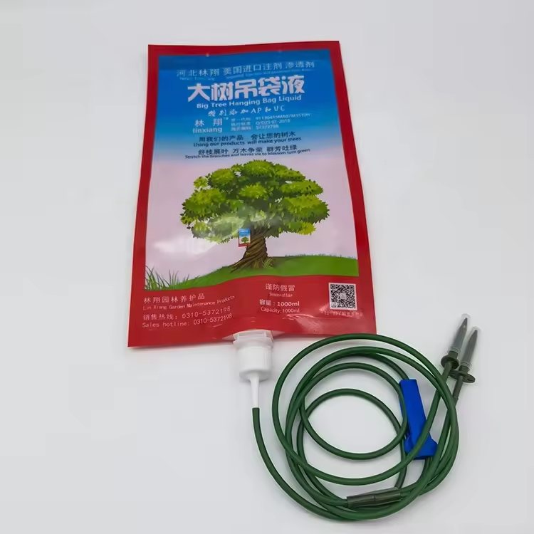 1000 ml Hangable Tree Infusion Pouch | Custom Laminated Spout Bag