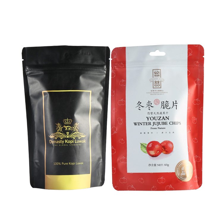 Custom Printed Metallized & Aluminium Foil Stand-Up Zipper Pouch for Black Tea | Moisture-Proof Tea Packaging