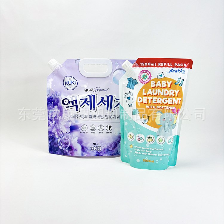 Custom 100ml–5L PET/PE Stand-Up Spouted Soap Pouches for Disinfectants, Hand Cream & Chemical Liquids — Gravure-Laminated, Pressure-Resistant, Leak-Resistant