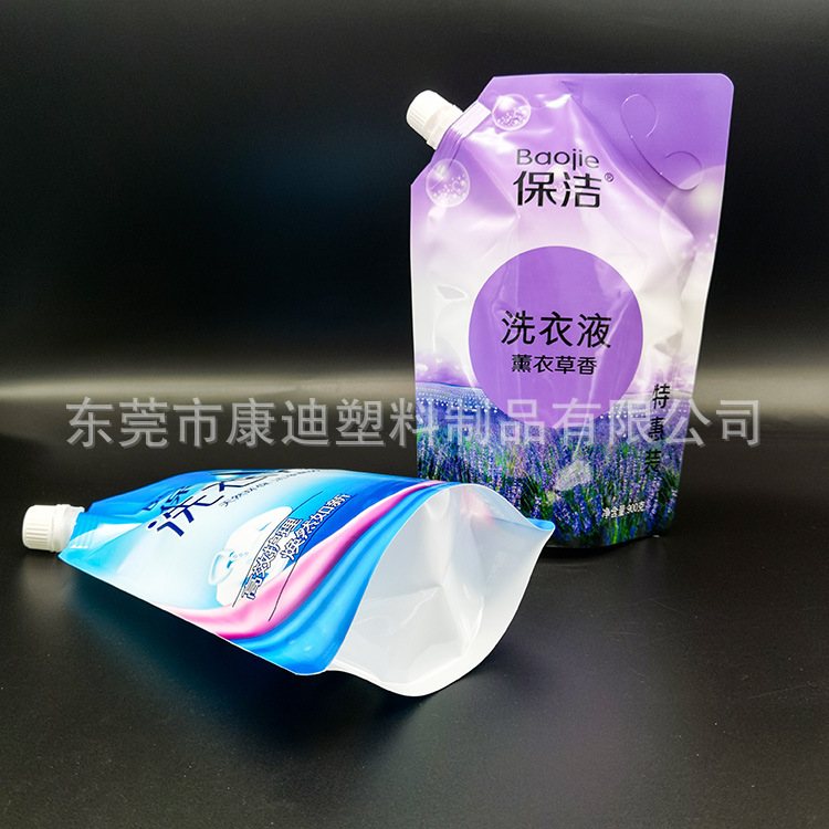Custom-Printed Liquid Soap Packaging: 2kg Stand-Up Spout Pouch, 100ml-5L Food-Grade Laminate for Laundry Detergent & Hand Soap
