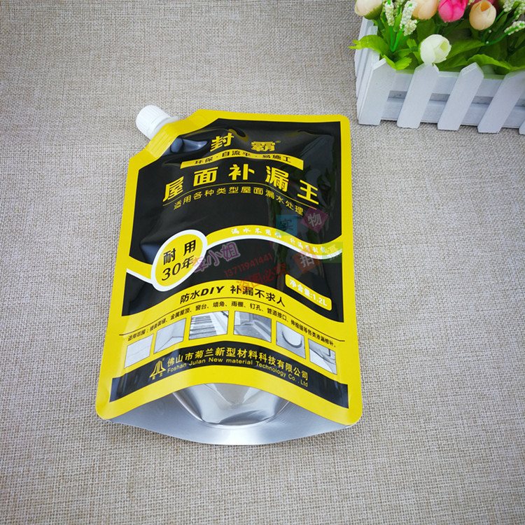 Chemical & Construction Liquid Packaging: 100ml–5L Solvent-Resistant Aluminium Foil Spout Pouches with Reinforced Seals for Tile Adhesive, Sealant & A-Component Filling
