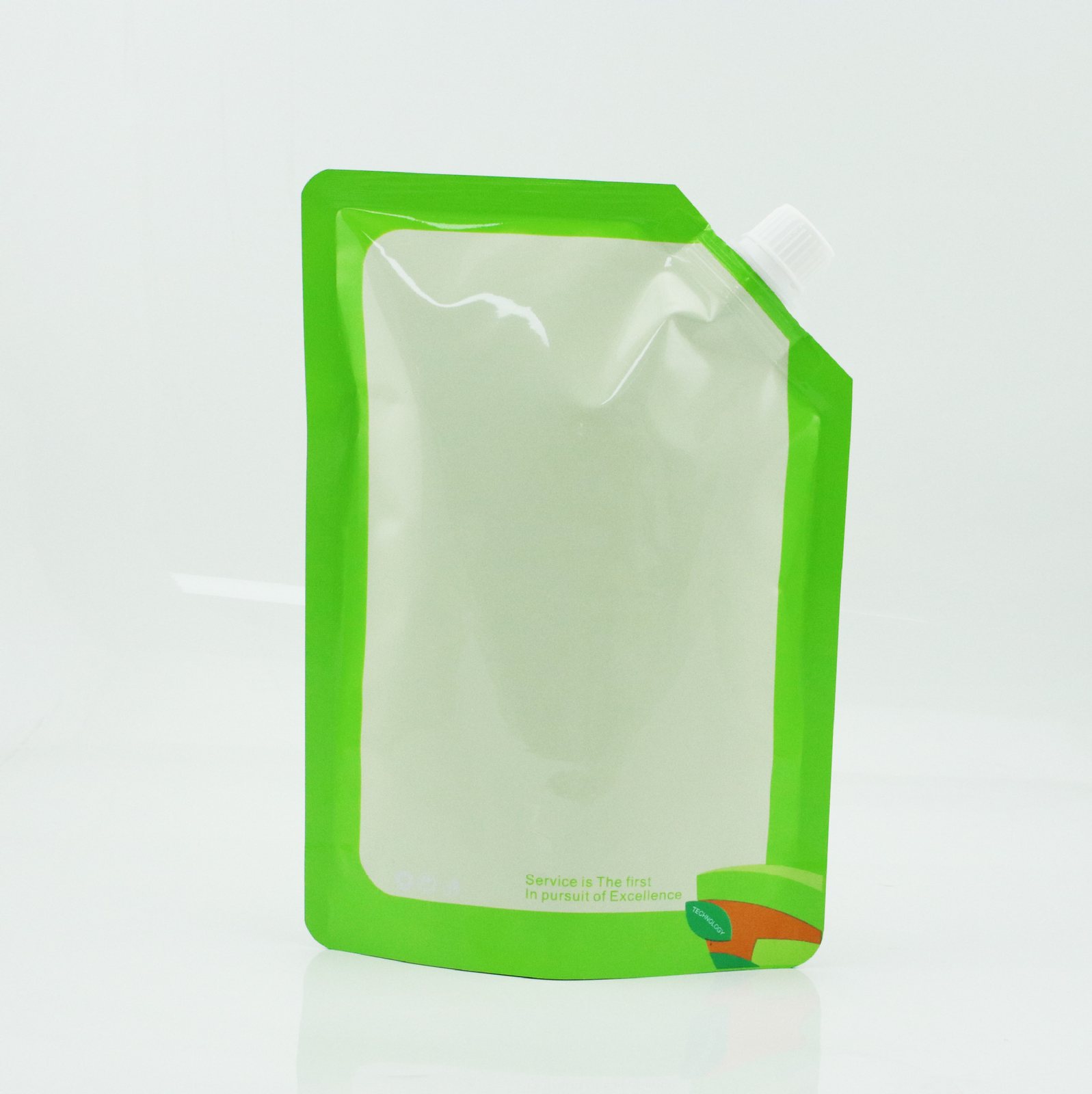 120ml Aluminum Foil & Metallized Stand-Up Spout Pouch for Personal Care Liquid Samples, Custom 100ml–5L