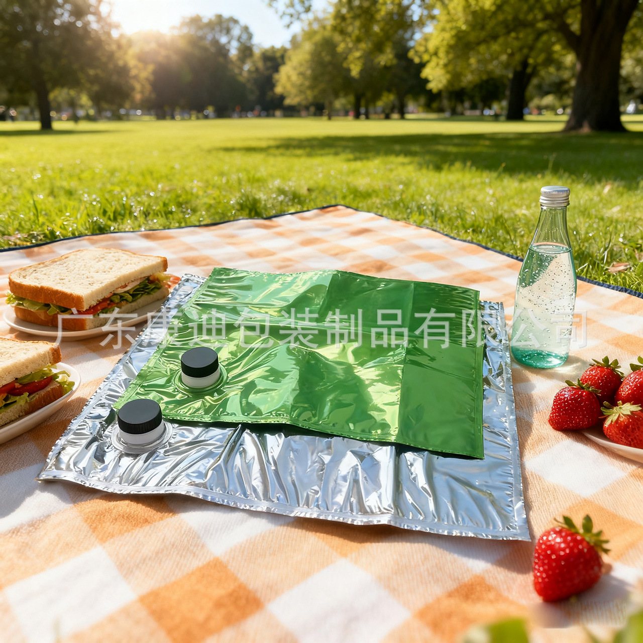 Dongguan-Made 1L–20L Food-Grade Aluminum Foil Bag-in-Box with Butterfly Valve, Handle & Bottom-Gusseted Stand-Up Pouch for Concentrated Juice, Fruit Puree, Syrup
