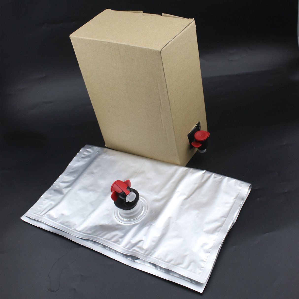 100ml–5L Food-Grade Aluminum Foil BIB Bag-in-Box Pouch with Butterfly Valve, Double Bottom Gusset, 1-8 Colour Printing for Coffee, Wine, Juice