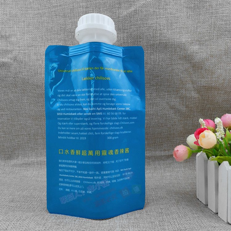 Juice & Syrup Packaging: Custom 100ml–5L Heat-Resistant Aluminum Foil BIB Double Stand-Up Pouch with Butterfly Valve