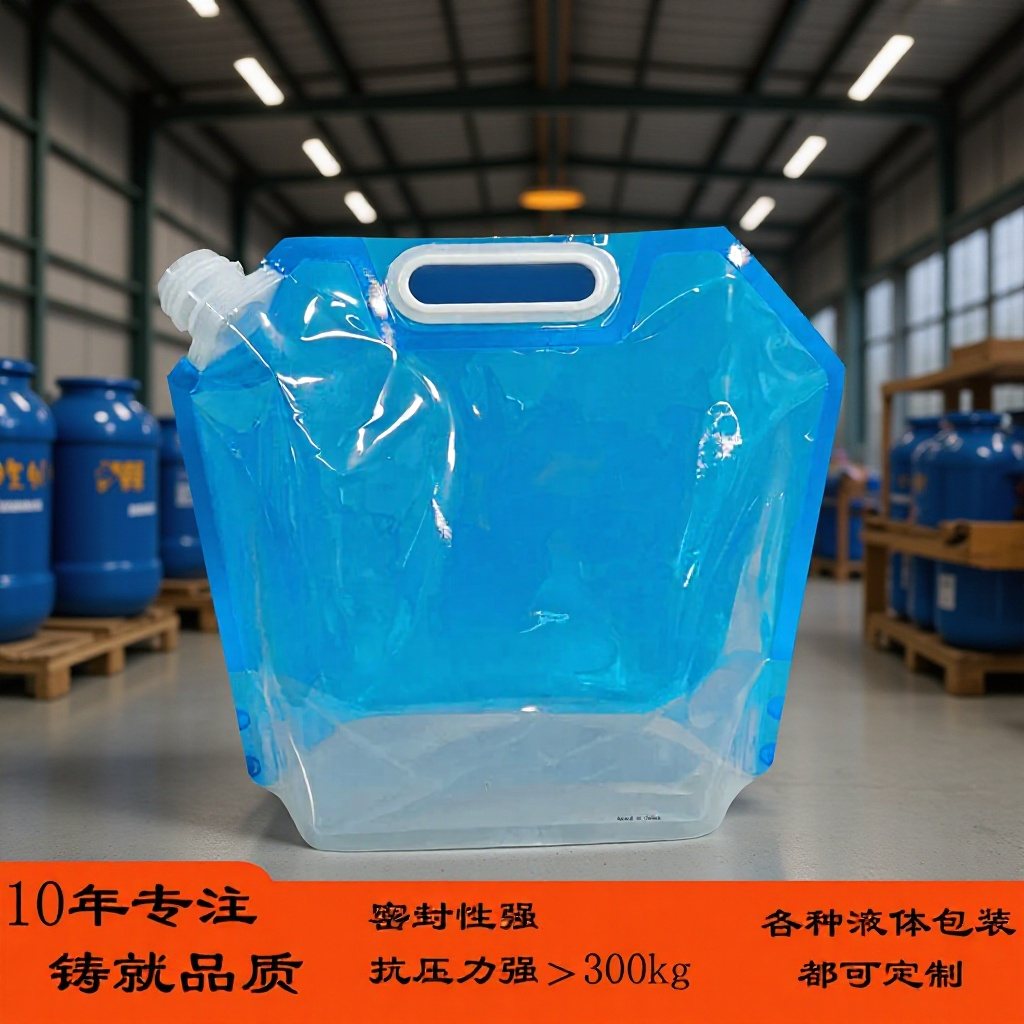 100ml–5L Custom Double Stand-Up Pouches for Juice & Liquid Packaging — High-Barrier Aluminium Foil Laminate, Spout Options, 1–8 Colour Gravure