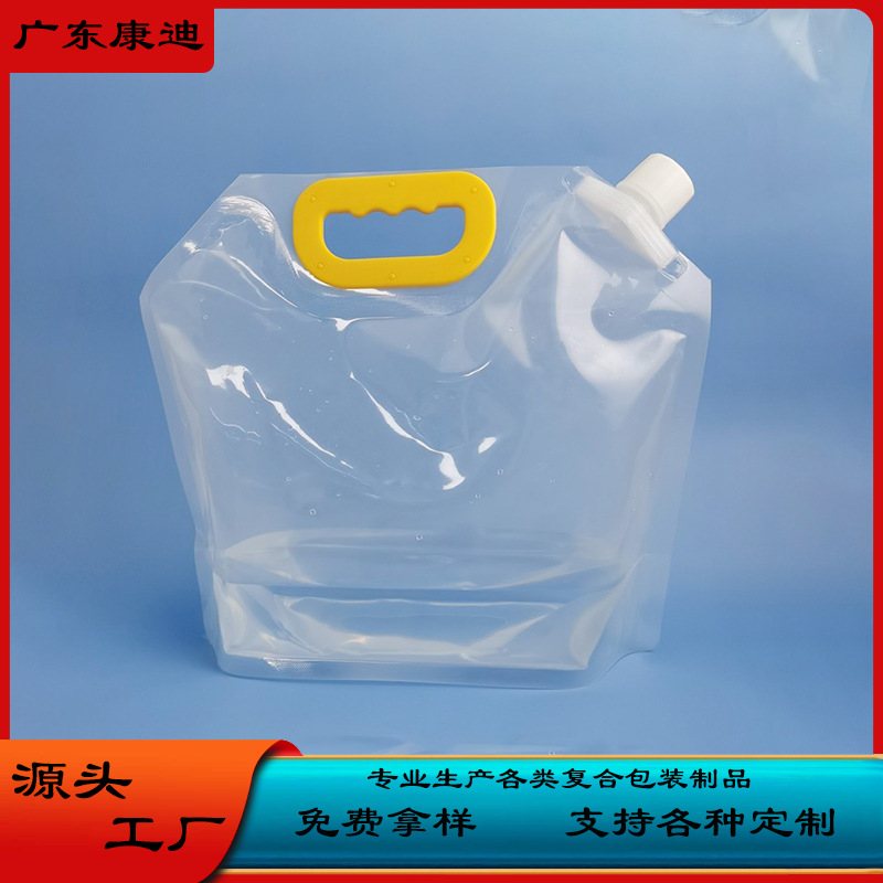 100ml–5L Hot-Fill Liquid Delivery Double Stand-Up Pouch in PET/AL/PE or PET/NY/PE with Optional Spout/Valve for Food-Service Oils and Sauces