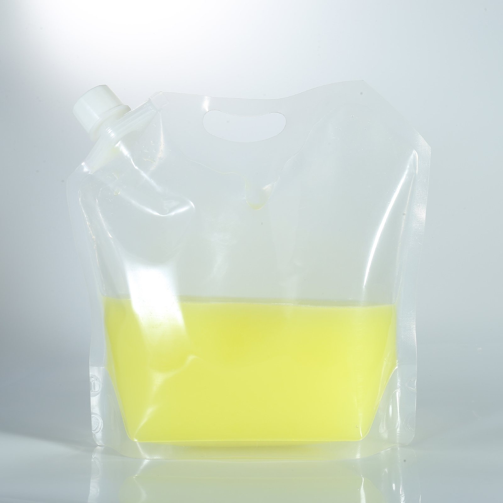 Craft Beer & Soup Packaging: Thick Clear Hand-Carry Stand-Up Spout Pouch, Custom Food-Grade Film 100ml–5L