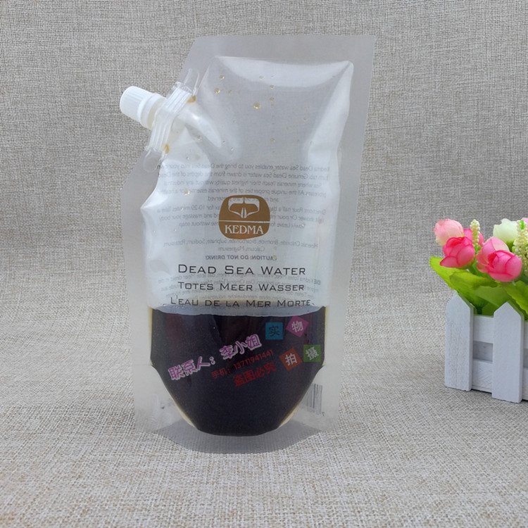 Craft Beer & Soup Packaging: Thick Clear Hand-Carry Stand-Up Spout Pouch, Custom Food-Grade Film 100ml–5L