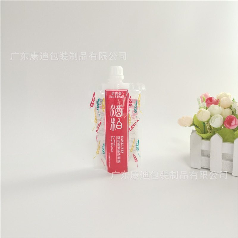 100ml–5L PET/PE or PET/AL/PE Laminated Film Collapsible Flip-Top Spout Double Stand-Up Pouch for Travel Lotion & Toiletry Sample Packaging