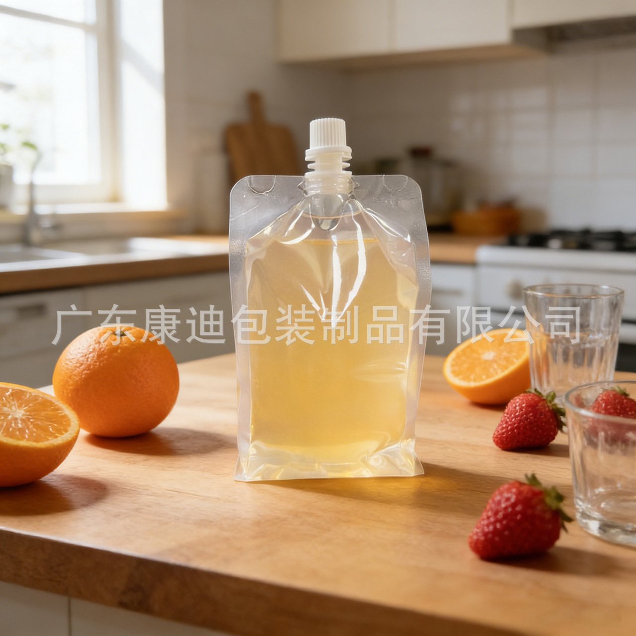 100ml–5L Double Stand-up Large-Bore Spouted Pouch with Three-Side Seal for Catering Sauce Delivery, Food-Grade Laminate Customization