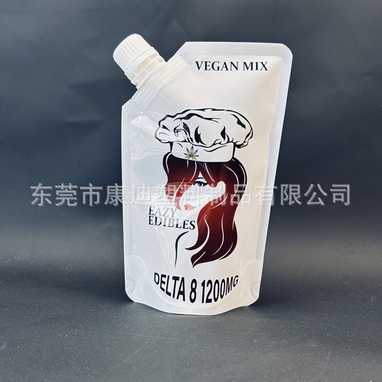 100ml–5L Double Stand-up Large-Bore Spouted Pouch with Three-Side Seal for Catering Sauce Delivery, Food-Grade Laminate Customization