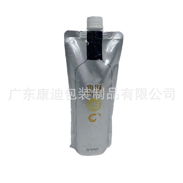 Custom Clear Double Stand-Up Liquid Bags with Handle | 5L Large-Bore Spout Pouch for Juice, Sauces & Water, 100ml–5L Food-Grade PET/PE PA/PE