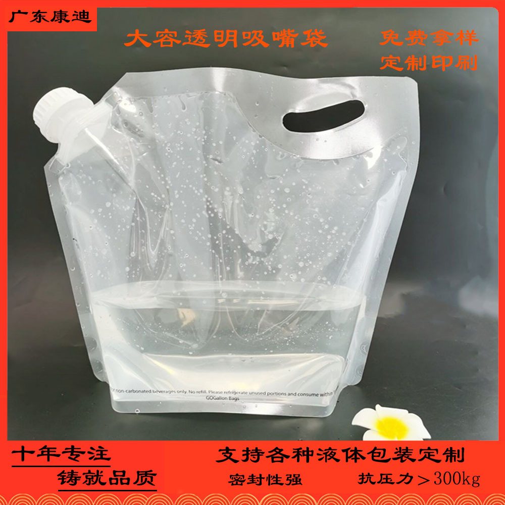 5L Hand-Carry Double Stand-up Spout Pouch for Water-Based Paint and Chemical Liquid Packaging, PET/AL/PE and PET/NY/PE, 100ml–5L