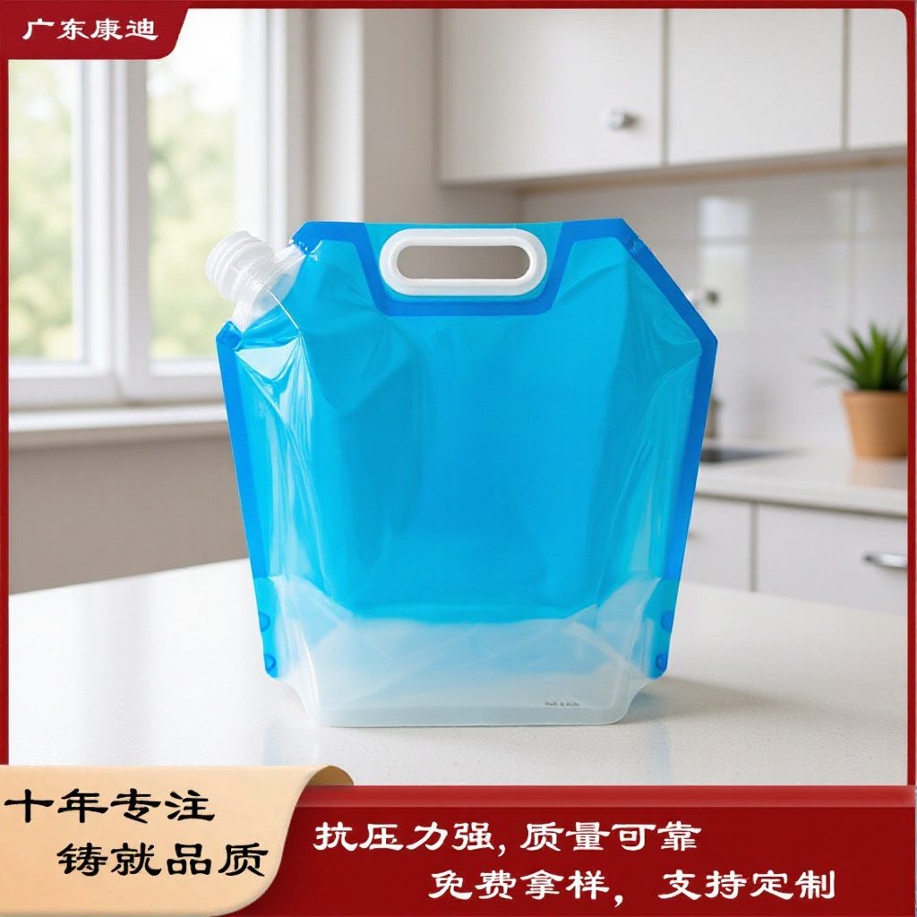 Automotive 3L PET/PE PA/PE Stand-Up Spout Pouch for Coolant, Custom Printed for Windshield Washer Fluid