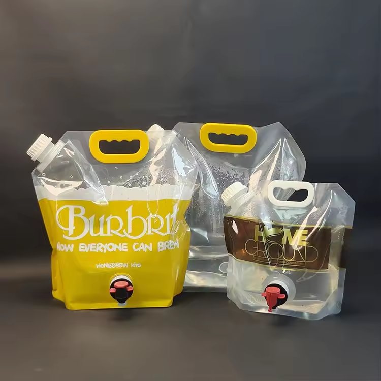Custom 8L Light-Blocking Laminated Film Liquid Pouch Bags with Spout Valve for Emergency Fuel & Windshield Washer Fluid