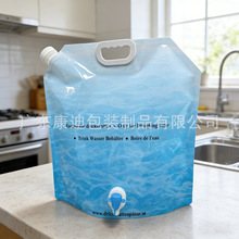 800ml–1000ml Liquid Pouch Bag for Hand Sanitizer, Disinfectant & Liquid Soap — Nylon/PE with Silicone Nozzle Tube