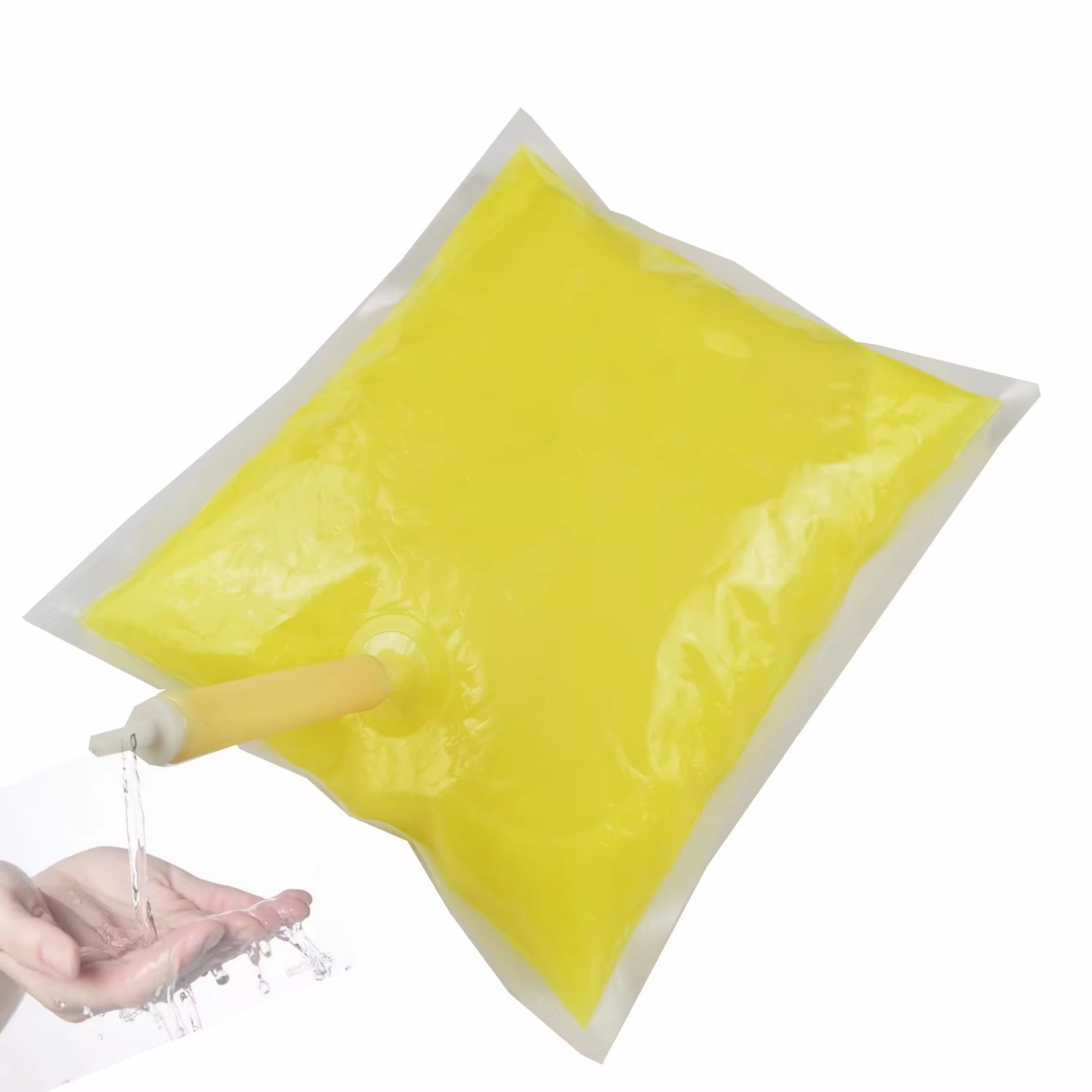 800ml–1000ml Liquid Pouch Bag for Hand Sanitizer, Disinfectant & Liquid Soap — Nylon/PE with Silicone Nozzle Tube
