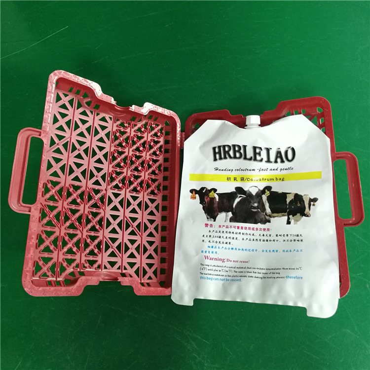 100 ml–5 L Multilayer Laminate Colostrum Pouch for Calf Feeding, with 1.2 m Clip-On Silicone Tube and Spout/Flow-Guide Port
