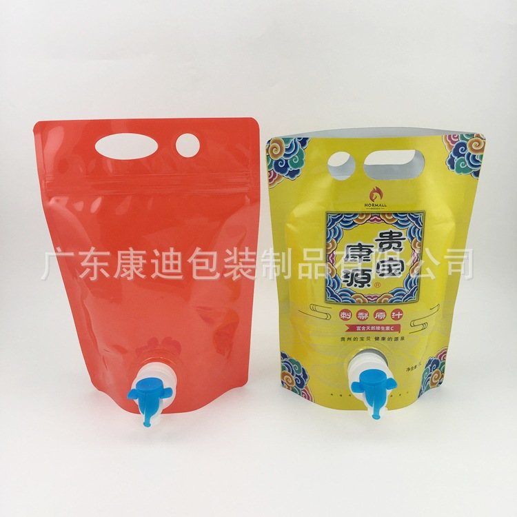 Bag-in-Box Packaging: Food-Grade 1L–5L Hand-Carry Large-Bore Dual-Valve Spout Pouch for Juice, Coffee & Wine