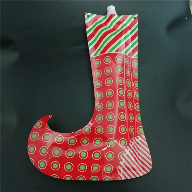 Wine Packaging: 3L Sock & Boot Shaped Valve Bags with 100ml–5L Fill, Food-Grade PET/Foil/PE Laminate & Custom Printing