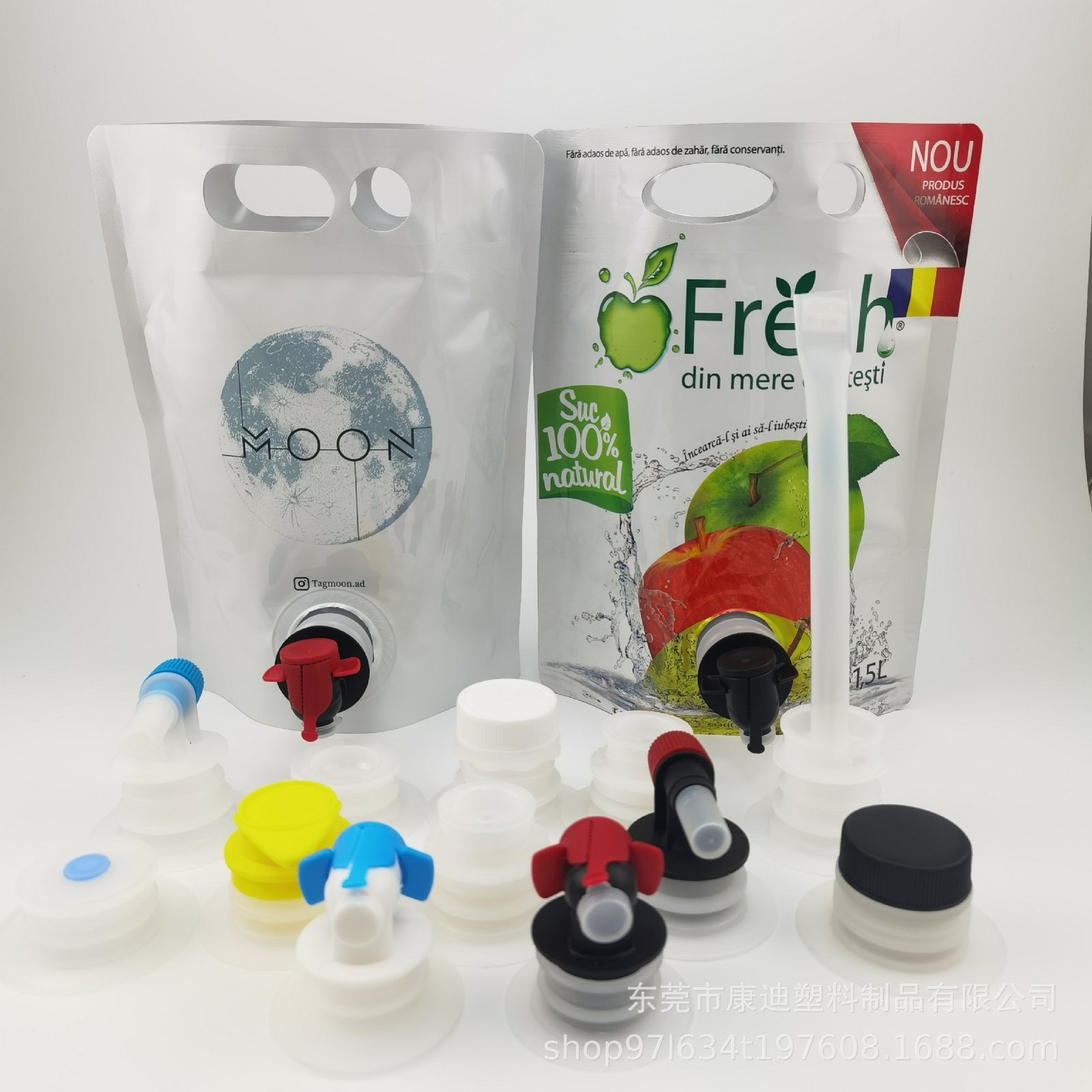 Metallised Film Bag-in-Box Liner with Butterfly Valve for Bulk Liquid Storage and Portioned Dispensing of Water, Juice and Similar Liquids