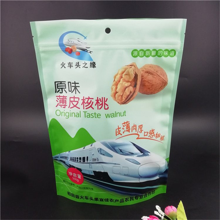 Mid-Volume Liquid & Granule Packaging: Custom-Printed Clear, Metallised or Foil Laminate Die-Cut Handle Self-Seal Zipper Pouch with Optional Stand-Up Gusset