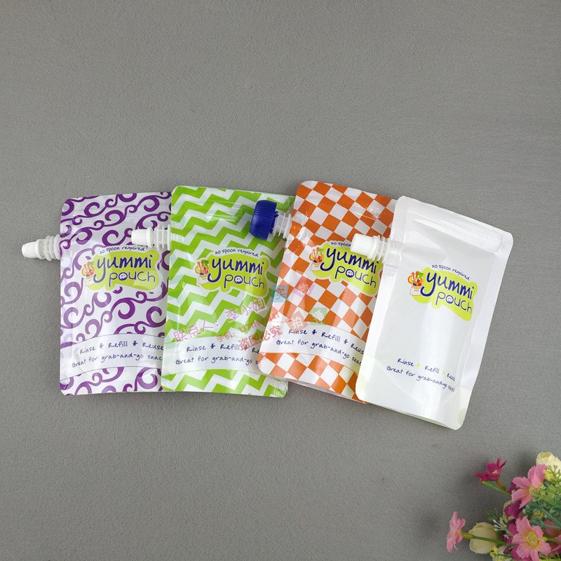 Laminated Small-Capacity Double Stand-Up Juice Spout Pouch with Screw Cap for Ready-to-Drink Children's Beverages and Portable Rehydration