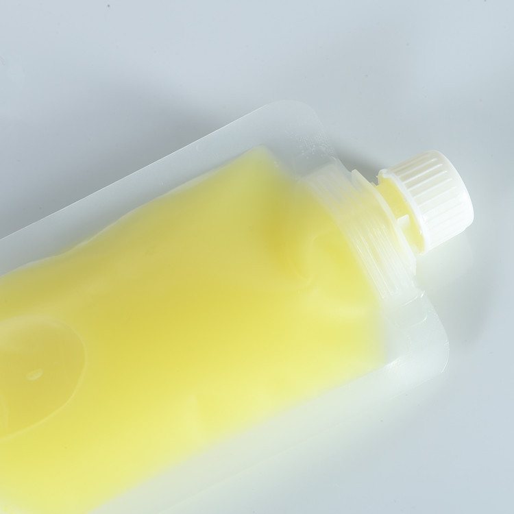 Multi-Flavour Juice Packaging Supplier: Custom Colour-Printed Small-Batch Double Stand-Up Spout Pouch with Clear Laminate, Screw-Cap and Custom Fill Capacity