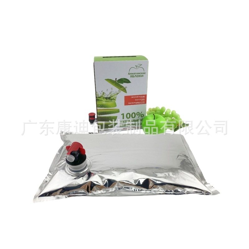 Stand-Up Wine Valve Pouch with Dispensing Tap — Metallised or Aluminium Laminate BIB for By-the-Glass Mid-Volume Red Wine Retail/Food Service
