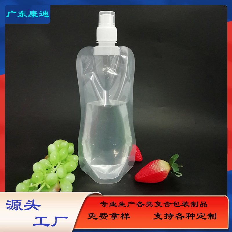 Dairy Liquid Packaging: PET/NY/PE Three-Layer Double Stand-Up Milk Spout Pouch with Standard Top-Sealed Spout, Dust Cap, and One-Hand Squeeze/Pour