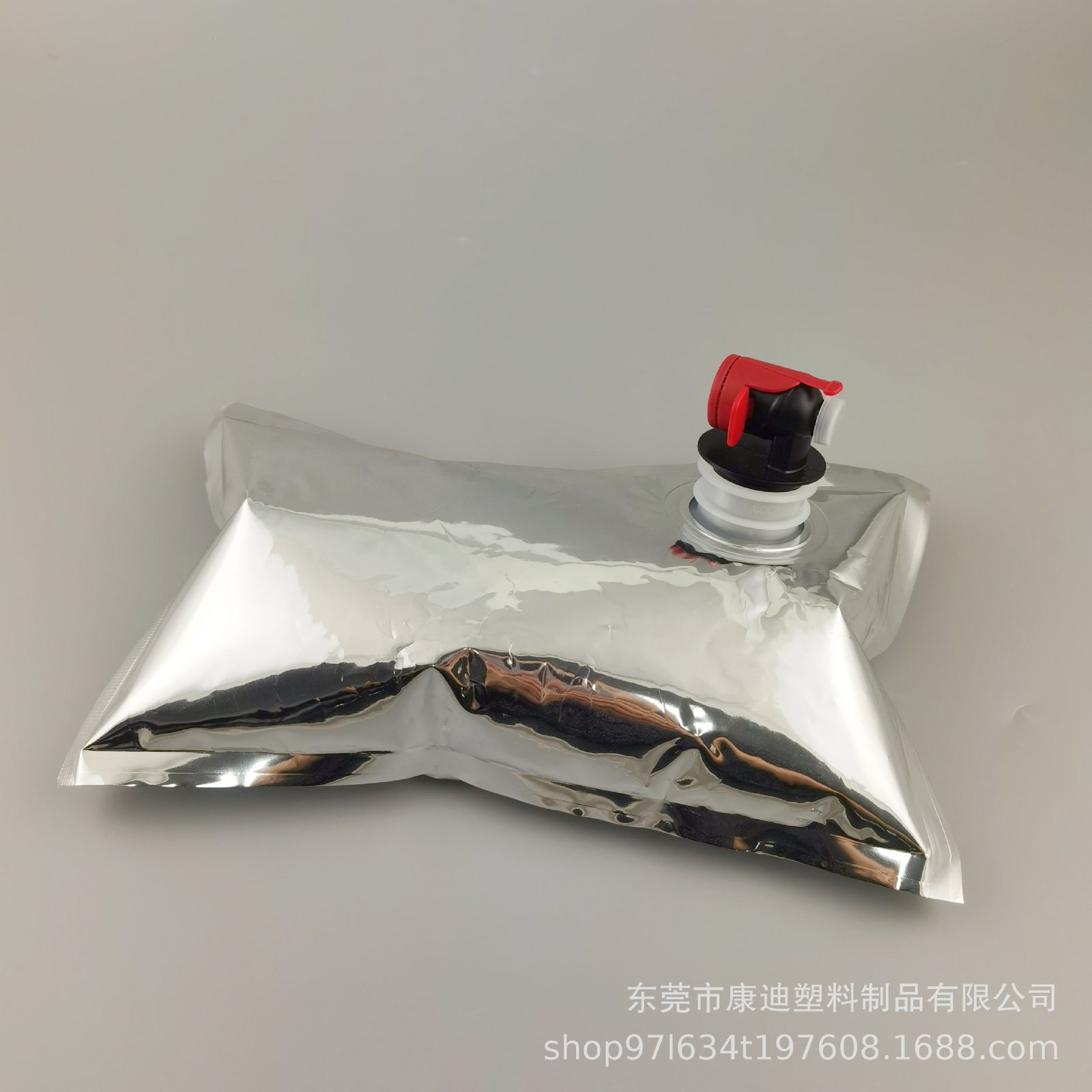PET+AL+PE Pure-Foil BIB Valve Pouch for Rosa Roxburghii Juice, High-Barrier One-Way Venting, Customizable Lamination, Capacity and Artwork