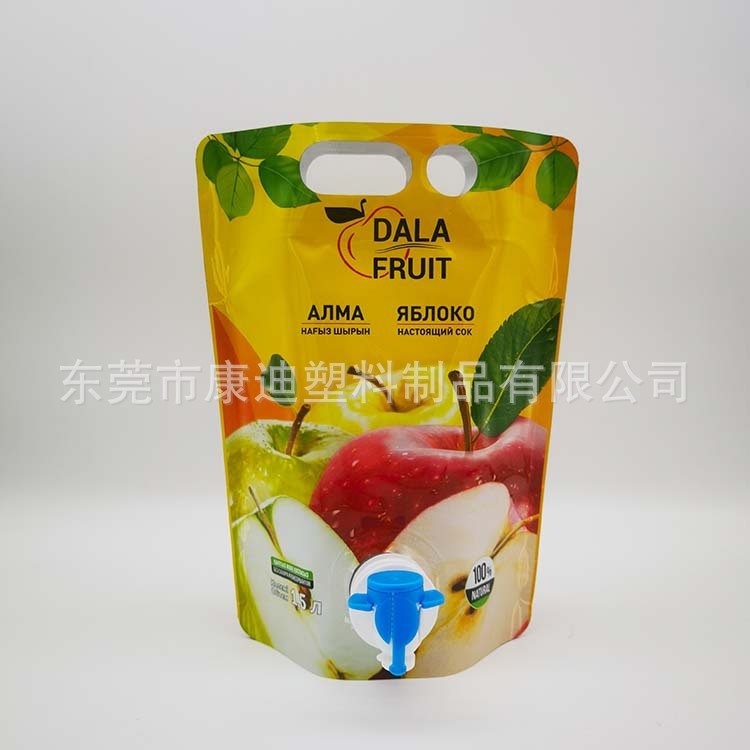 PET+AL+PE Bag-in-Box Fruit Juice Pouch with One-Way Valve for Custom Capacity Filling Lines