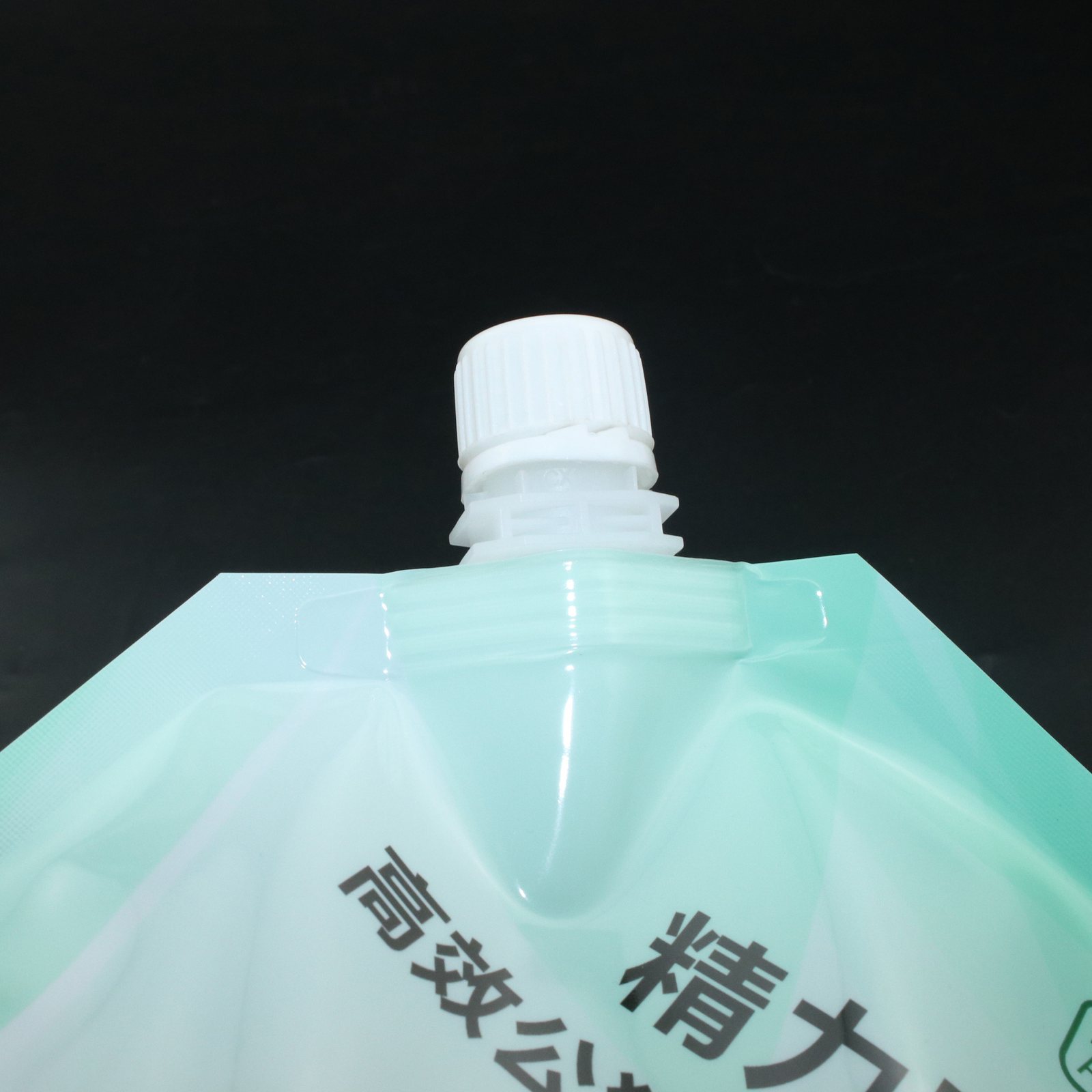 Liquid Food Packaging: 245g Double Stand-Up Eight-Side-Seal Spout Pouch with 3-Layer Composite and Full-Bleed Gravure for Soy Milk and Juice